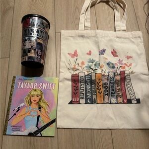 Taylor swift bundle book bag and cup never used